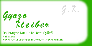 gyozo kleiber business card