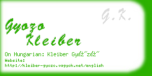 gyozo kleiber business card